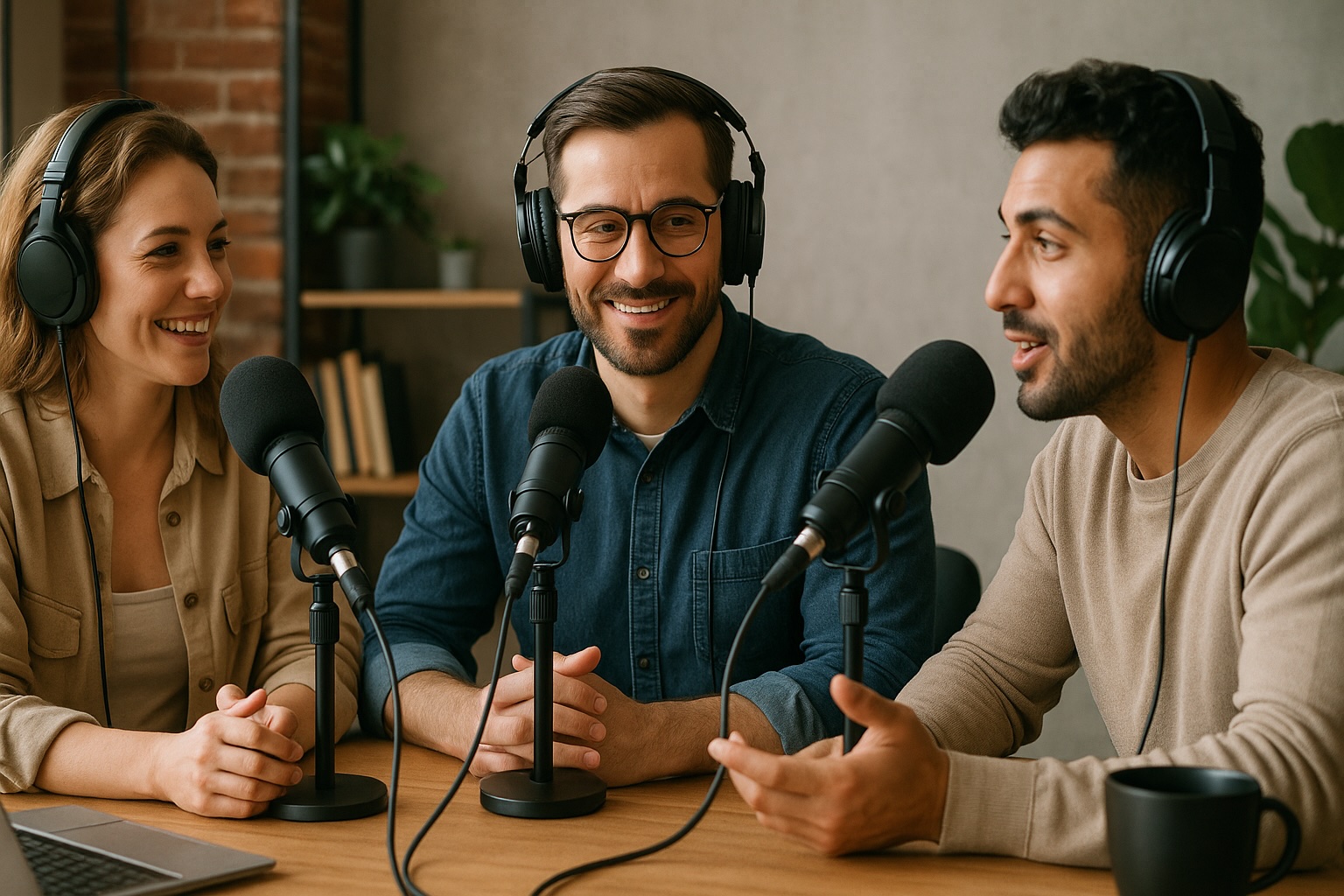 Podcast-Aufnahme zum Thema Sehen im Alter